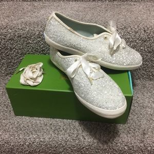 Kate Spade Glitter Cream Keds - 11 Wide